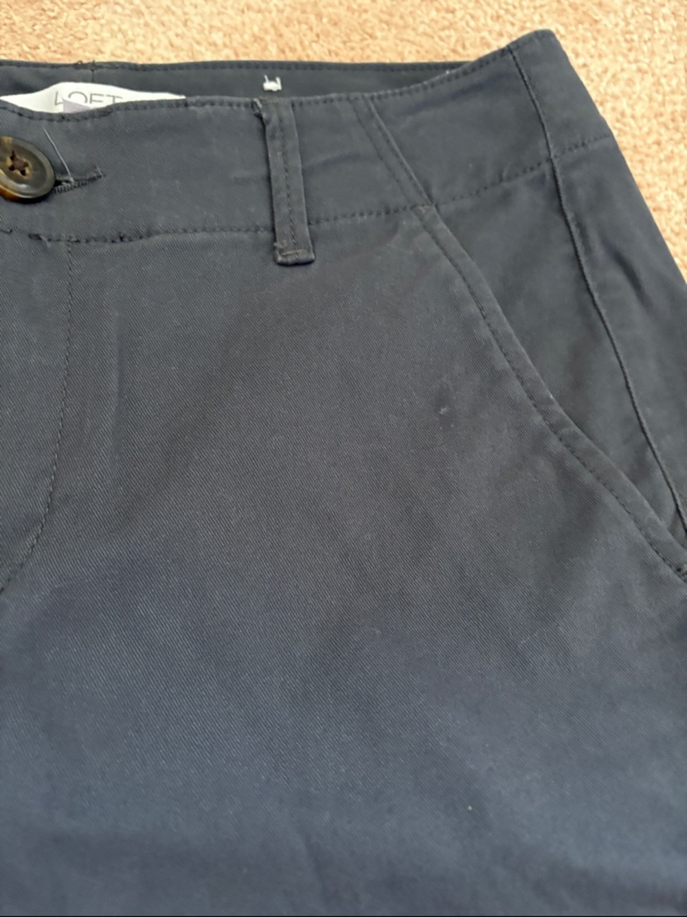 Women’s Monroe Slim Mid Rise Grey  Charcoal Chino Pants - Casual Straight Fit - Picture 5 of 8